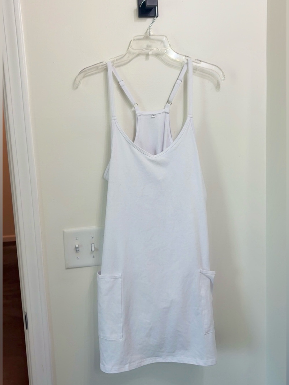 White active Racerback Pocket Sundress M